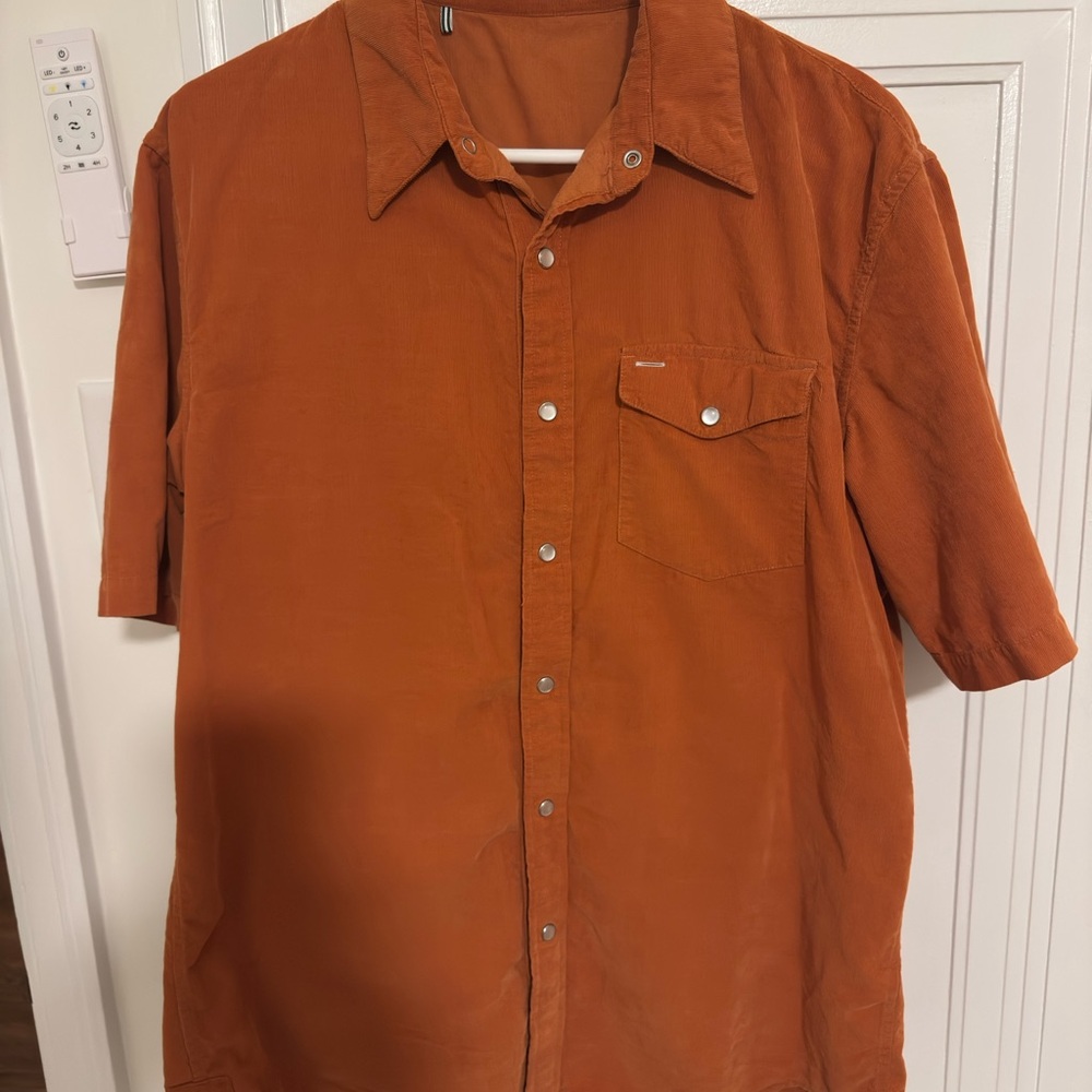 Criquet Orange Casual Button Down Shirt